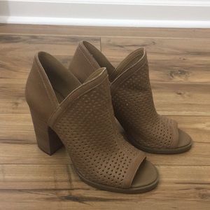 Lucky Brand peep toe booties